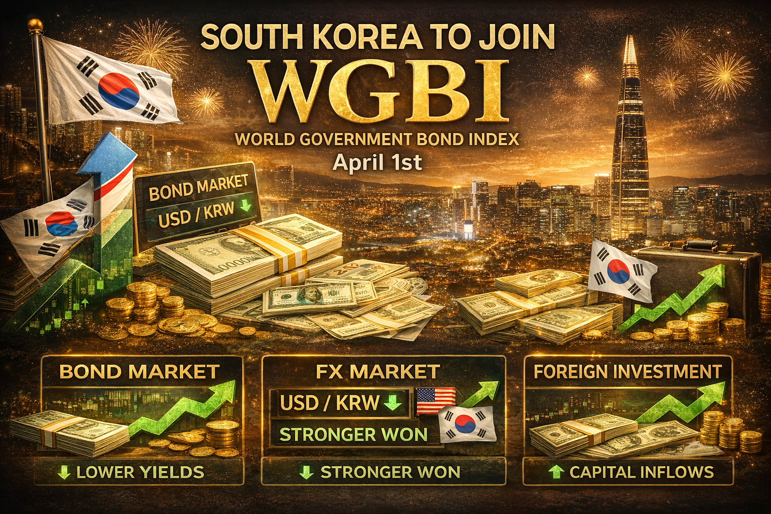 WGBI 가입을 축하하는 그림