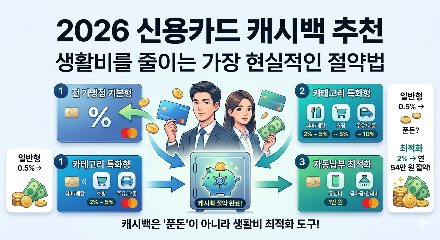 2026 신용카드 캐시백 추천