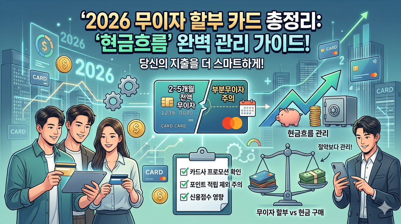 2026 무이자 할부 카드 총정리